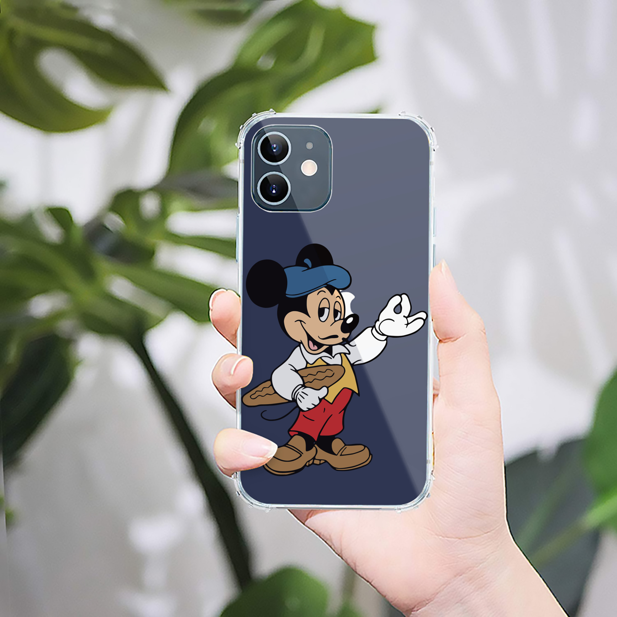 （画像用） ミッキーマウス Mickey Mouse 【iPhone 12シリーズ対応】透明スマホケース（クリアソフトケース）